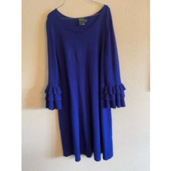 Gabby Skye Royal Blue Sweater Dress Size 2X - Picture 1 of 2